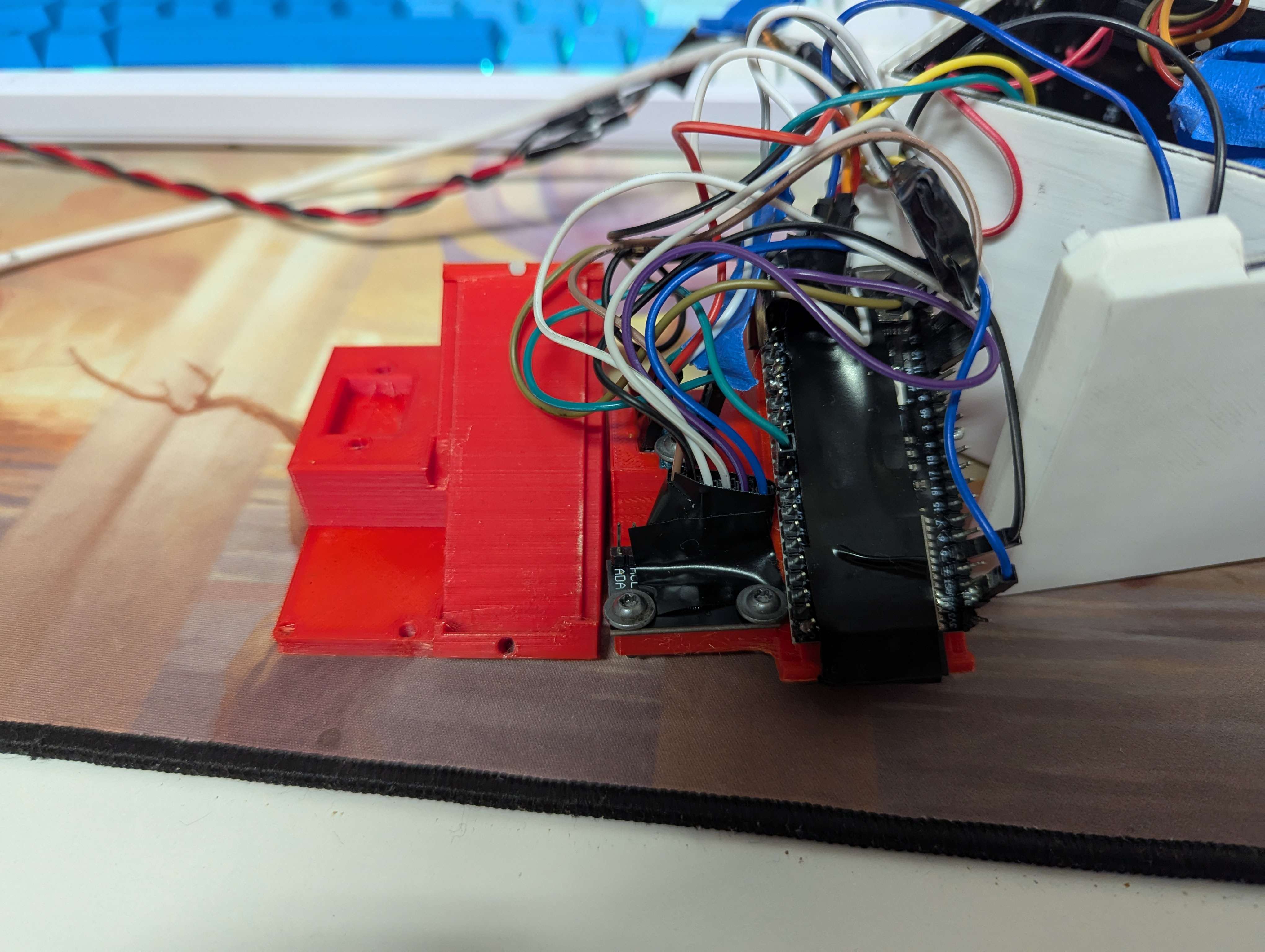 The printed component mount before shortening the wiring
